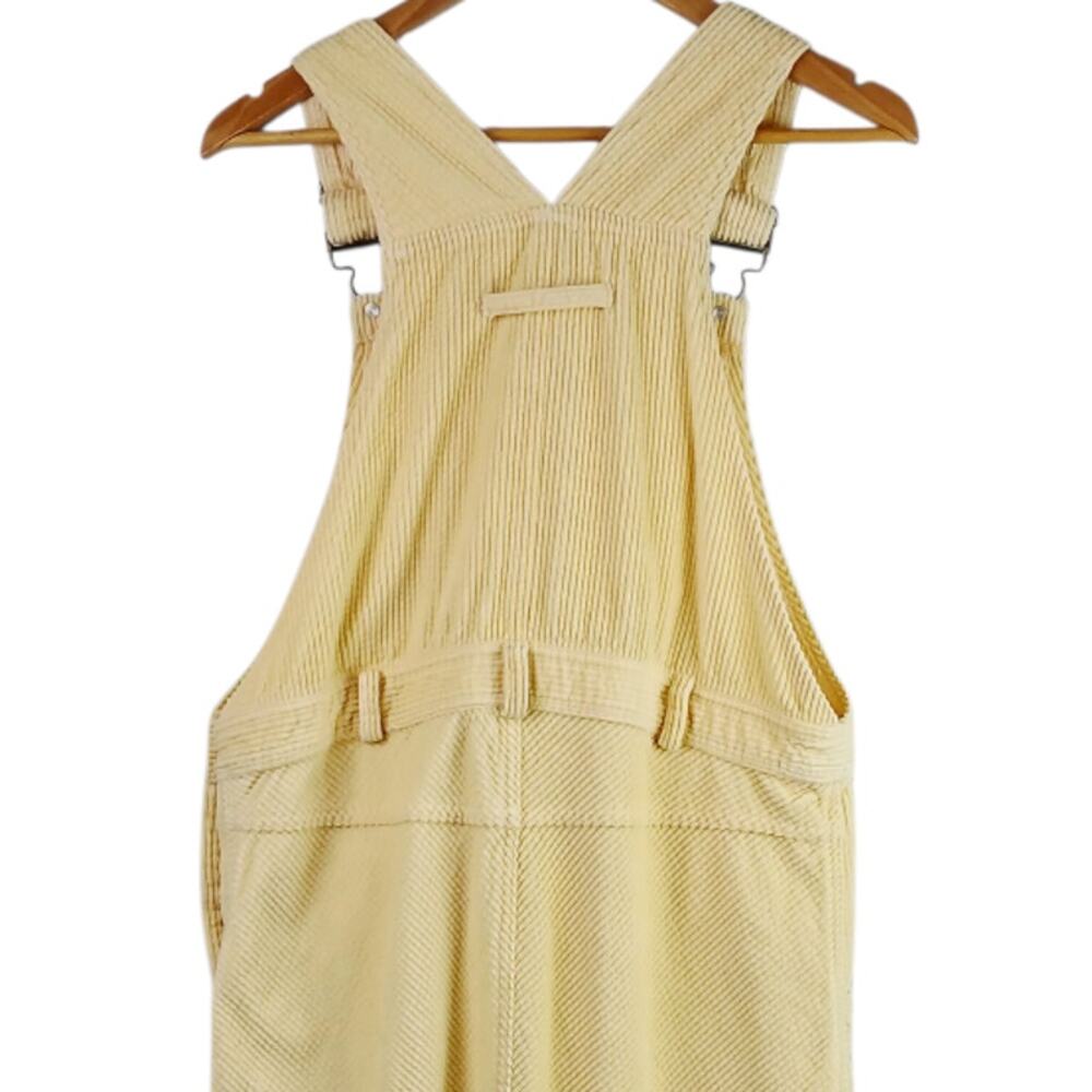 Chadwicks SZ PL Women's VTG Cotton Butter Yellow Corduroy Overall Maxi Dress - Picture 5 of 7
